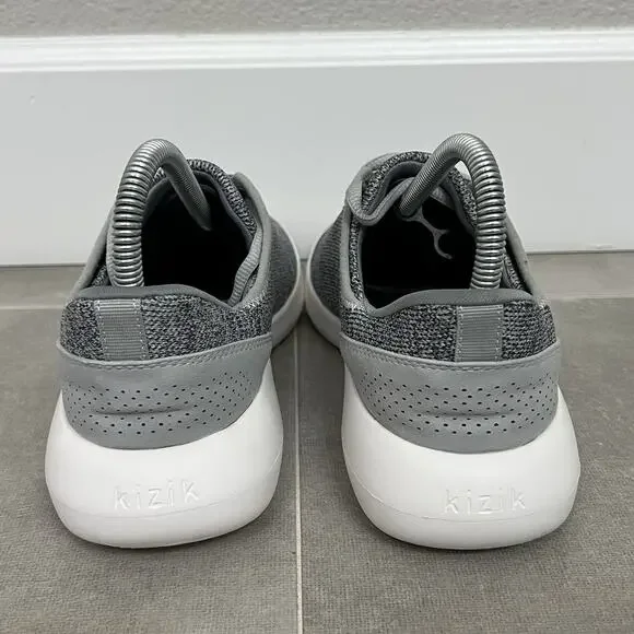 Kizik Madrid Eco Knit Mens 6.5/Womens 8 Gray Hands Free Comfort Sneaker Shoes - Picture 4 of 7